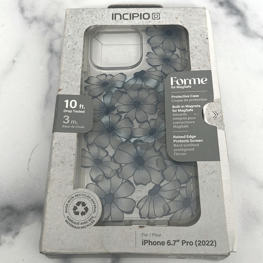 Incipio Forme Protective MagSafe Case, iPhone 6.7” Pro (Open Box) - Floral Agate